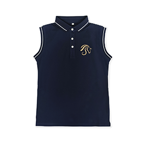 HK Horse Show Official Womens Sleeveless Navy Polo Shirt