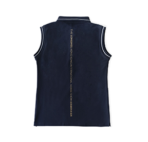 HK Horse Show Official Womens Sleeveless Navy Polo Shirt