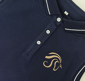 HK Horse Show Official Womens Sleeveless Navy Polo Shirt